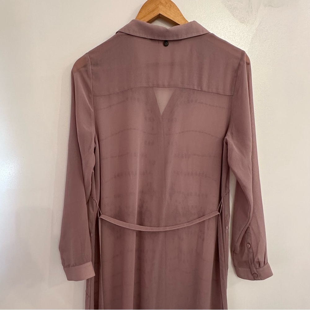 Soft Surroundings Georgette Maxi Dress Mauve Women’s Size Small Embroidered - Picture 10 of 12